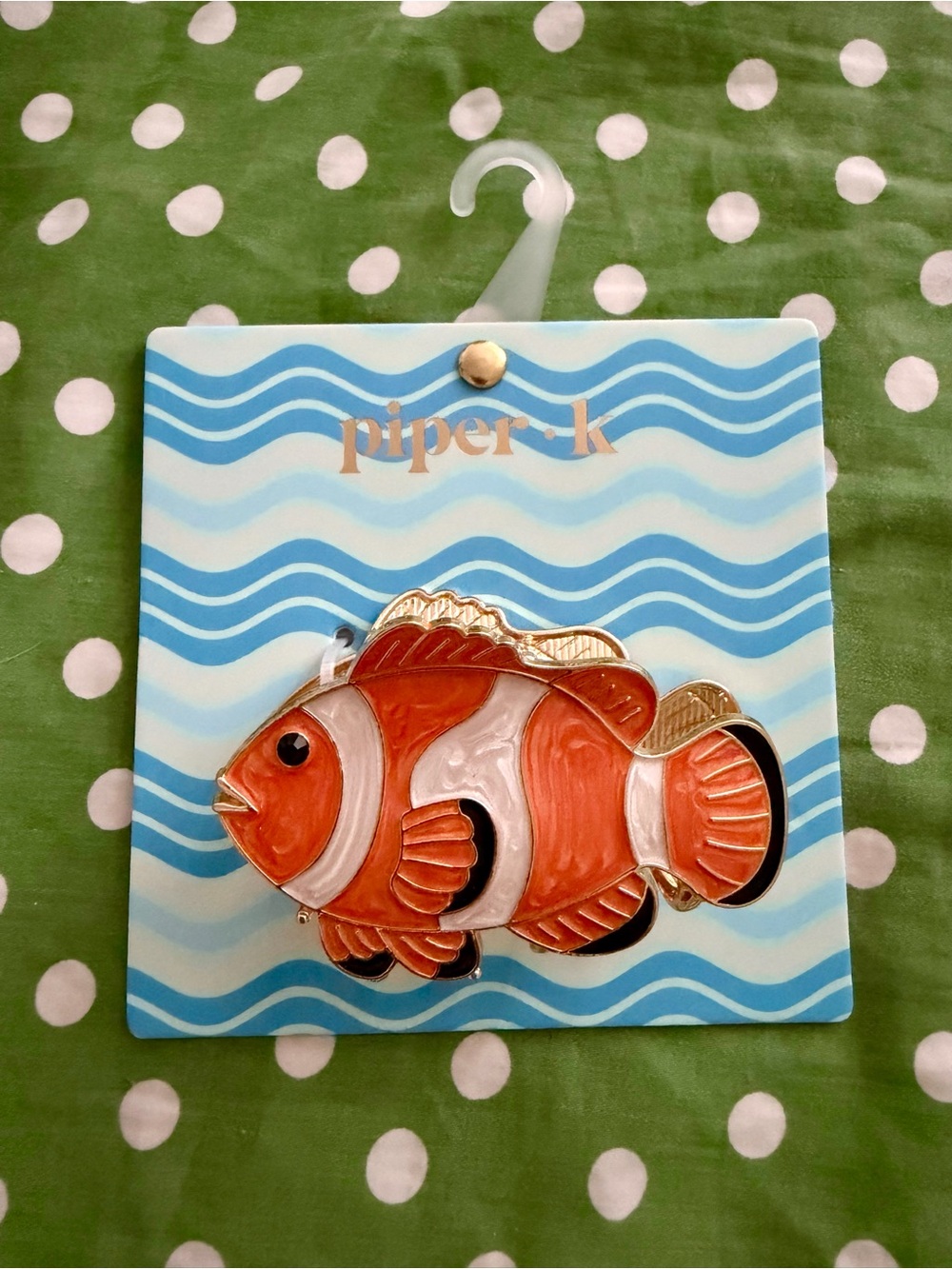 Piper K clown fish Nemo hair clip New